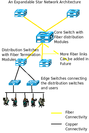 Erweiterbare Faserstern-Netzwerkarchitektur