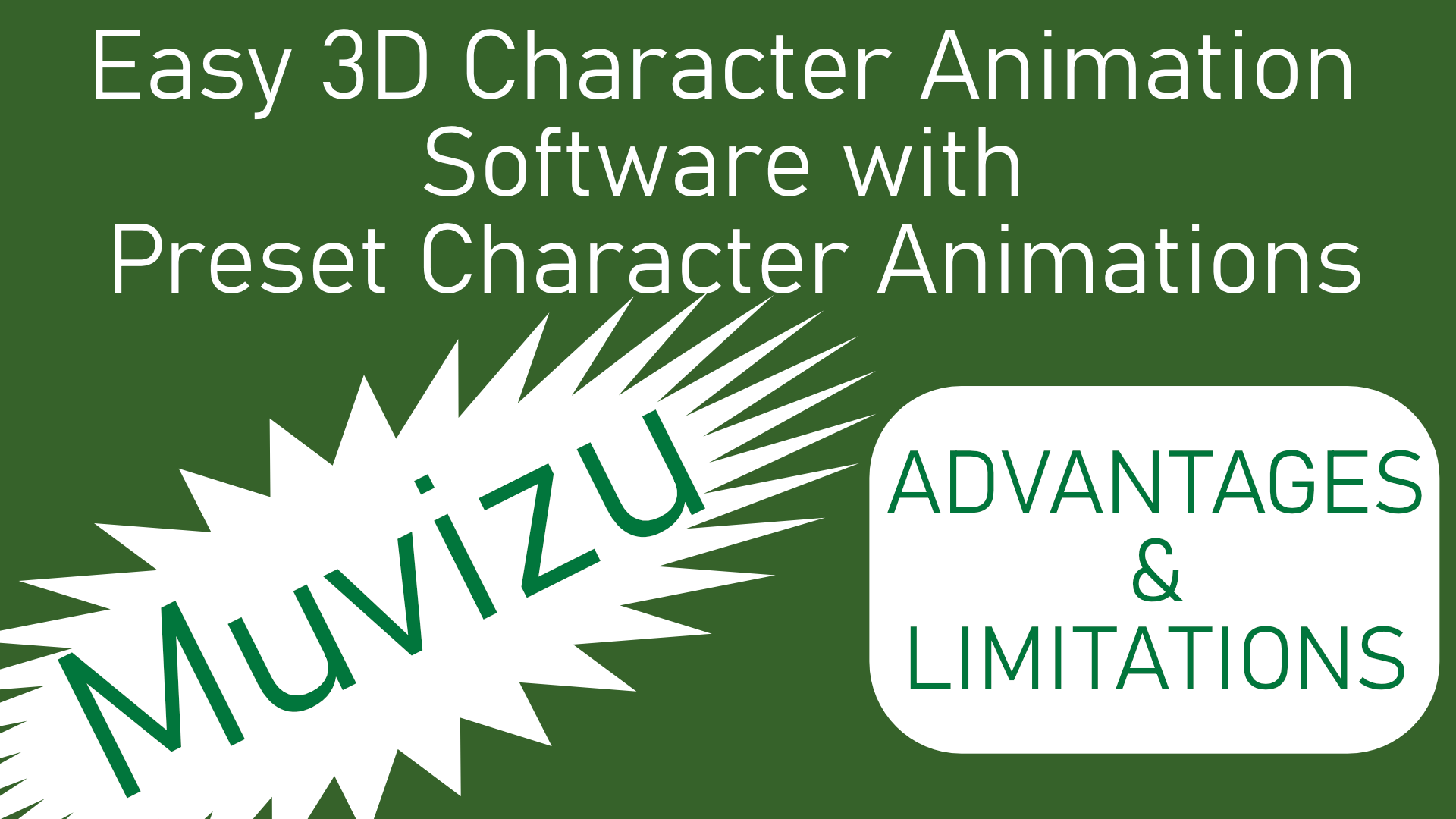 Easy 3D Character Animation Software: Muvizu [Preset Animations] -  